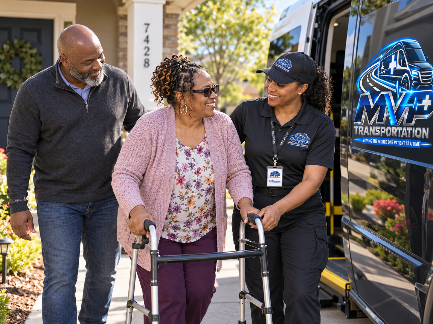Walker assistance at home pickup